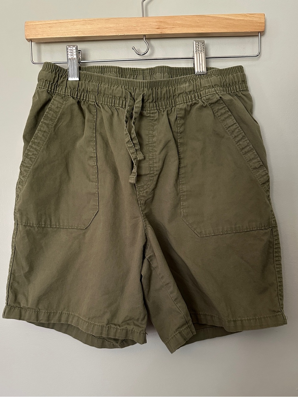 Boys Olive Green Cotton Shorts size XL, size 14, Cat and Jack, Drawstring Waist